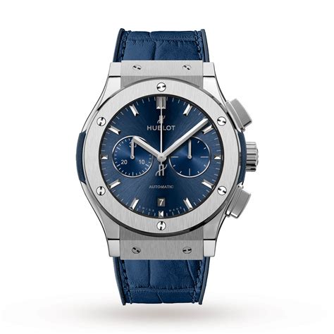 hublot chronograph titanium blue|hublot chronograph watches.